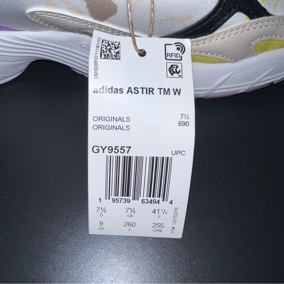 Adidas Women's Purple, Yellow, and Black Sneakers - Picture 9 of 11